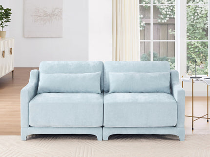 Elegant Sofa With Ergonomic Design And Lumbar Pillows