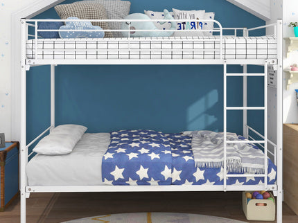 Space Saving Bunk Bed With Metal Frame And Ladder