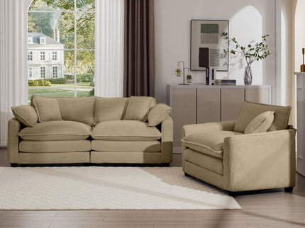 Elegant Oversized Sectional Sofa Set With Deep Seats And Flexible Layout
