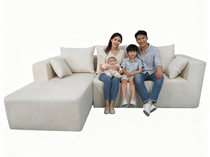 Modular Corner Sofa With Soft Fabric