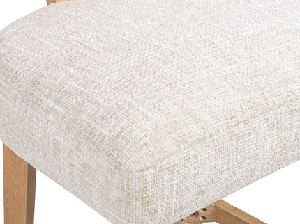 Penny - Round Arched Upholstered Counter Stool (Set of 2) - Travertine Beige