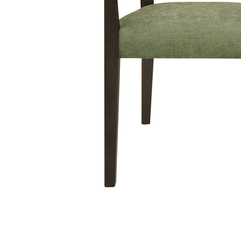 Mid Century Modern Arm Dining Chair Set With Rattan Backrest