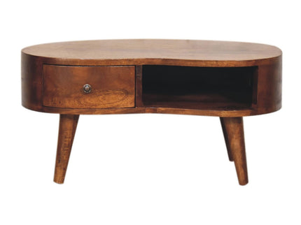 Wave Coffee Table With 1 Drawer