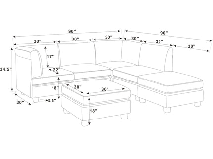 Upholstered Modular Sectional