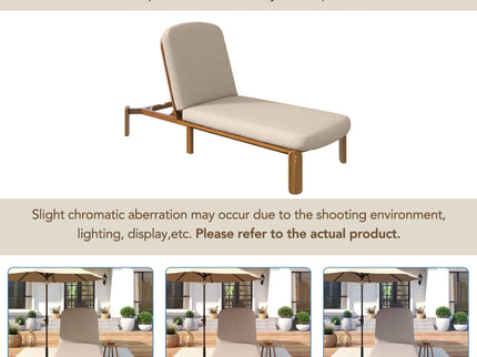 Outdoor Chaise Lounge With Adjustable Backrest