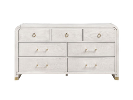 Malco - Dresser With Gold Detailing - Oak