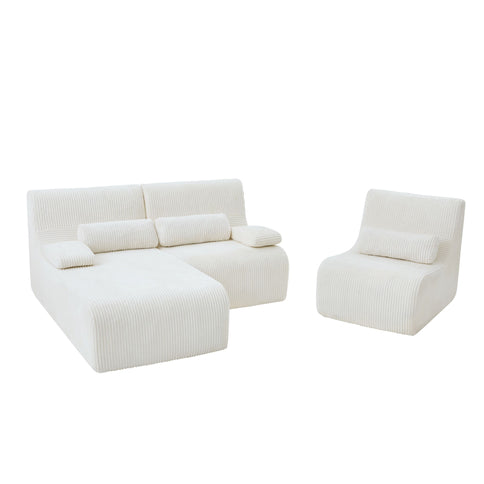 Oversized Sectional Sofa, Living Room Seating With Modular Design