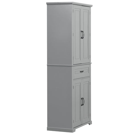 Bathroom Storage Cabinet With Doors And Drawer, Adjustable Shelf