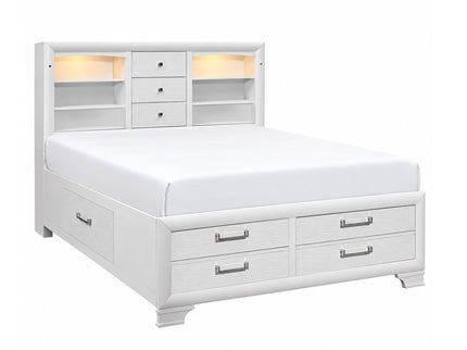 Civic - 5 Piece Storage Bedroom Set With Bookcase Headboard