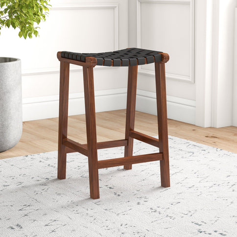 James - Mid-Century Modern Genuine Counter Stool
