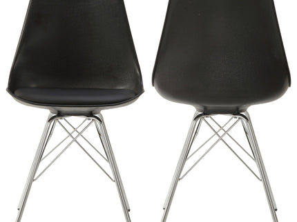 Padded Dining Chair (Set of 2) - Black