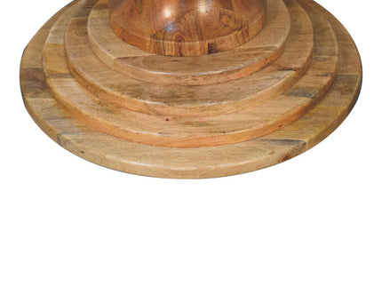 Round Turned Dining Table - Oak