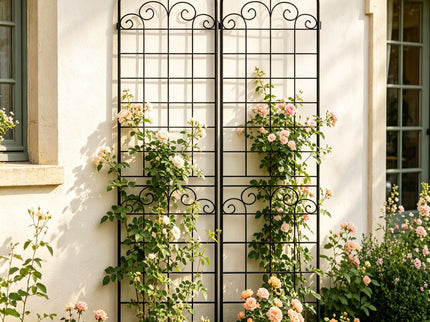 Metal Garden Trellis For Climbing Plants Outdoor Rustproof Plant Support Rose Trellis Netting Trellis