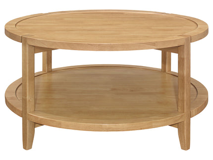 Elliott - 2 Piece Round Coffee And End Table Set - Maple