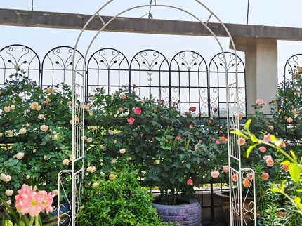 Metal Garden Arch Garden Arbor Trellis Climbing Plants Support Rose Arch Outdoor Arch