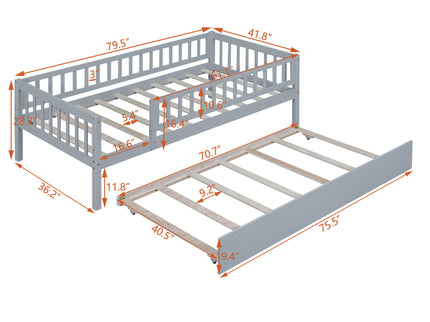 Multifunctional Wooden Daybed Bed