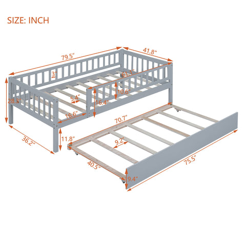 Multifunctional Wooden Daybed Bed
