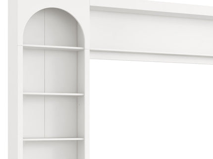 Arched Entertainment Center Wall Unit With Drawers, TV Stand