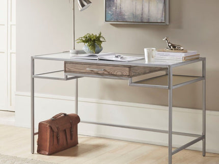 Adela - Writing Desk - Antique Silver