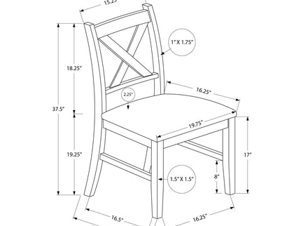 Dining Chair Side, Upholstered For Dining Room, Transitional (Set of 2)