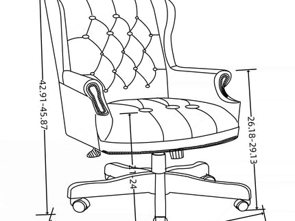 Executive Office Chair, High Back Reclining Comfortable Desk Chair With Smooth Glide Caster Wheels