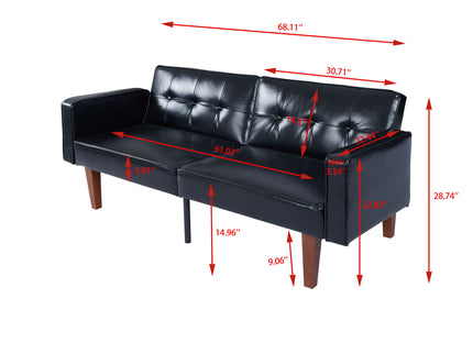 3 Position Split Back Futon Sofa Bed For Living Room