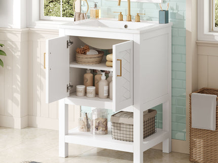 Modern Bathroom Vanity With Elegant Twill Design