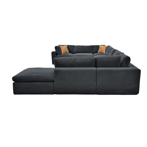 Custom Configuration Modular Sectional With Toss Pillows