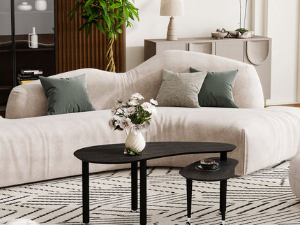 Rotatable Cocktail Table With Solid Legs, 360 Degree Rotating