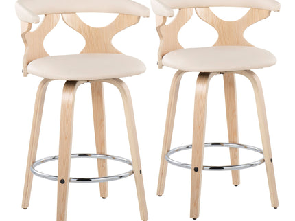 Gardenia - Mid Century Modern Fixed Height Counter Stool With Swivel (Set of 2)