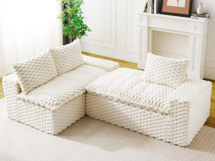 Modular Sofa, Convertible Twin Seat With Chaise Lounge