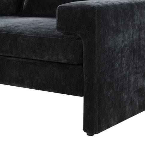 Upholstered Accent Chair With Wide Armrests And Ergonomic Back Support