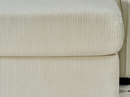 Comfy Oversized Chaise Lounge Chair With Ottoman And Storage