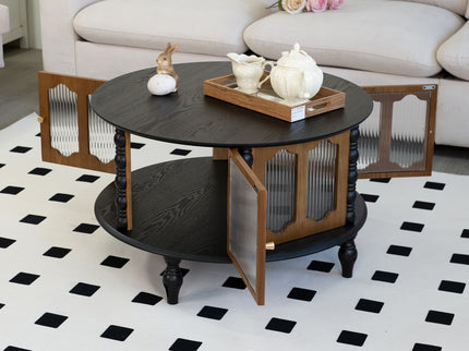 Round 3 Door Storage Coffee Table For Living Room