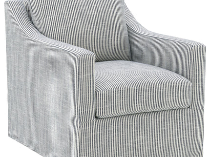 Merced - Upholstered Sloped Arm Accent Swivel Chair With 360 Degree Swivel Base - Gray