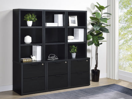 Geary - 3 Piece Wall Unit Bookcase Set With USB Storage
