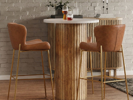 Modern Counter Stool With Upholstered Seat
