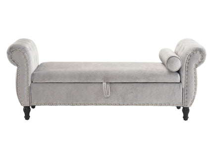 Luxurious Multifunctional Storage Ottoman Bench With Pillow