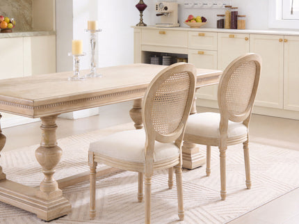 French Country Dining Chairs & Round Back (Set of 2)