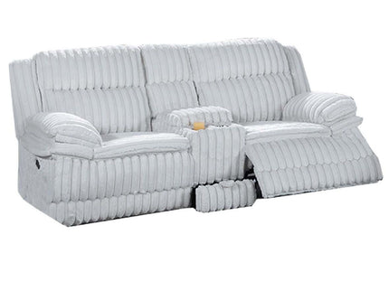 Contemporary Motion Loveseat With Console Storage