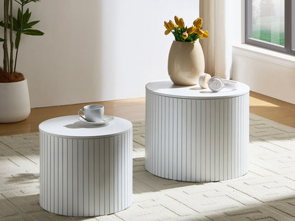 Handcrafted Nested Table Set, 2 Pieces