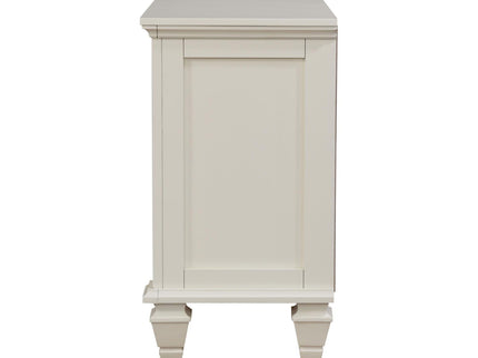 Cottage 3 Drawer Nightstand With Pull Out Tray - Cream White