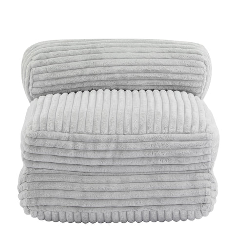 Latina - Indoor Foldbable Bean Bag Lounge Chair - Light Gray