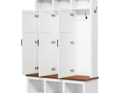 Classic Arched Design Hall Tree With 3 Hidden Storage