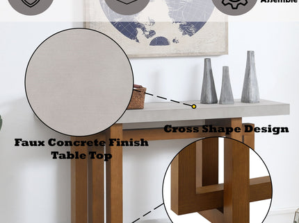 Keven - Faux Concrete Top Table