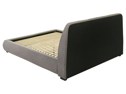 Modern Upholstered Platform Bed With Tufted Headboard