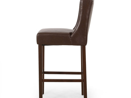 Solstara - Upholstered Dining Barstool With Button Tufted And Wing Back