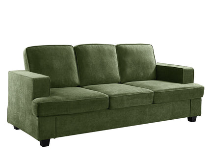 Modern Sofa, Comfortable 3 Seater Couch With Deep Seating, Loose Back Cushions, Wide Arms