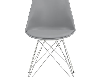 Padded Side Chair And Soft Upholstered Seat (Set of 2) - Gray