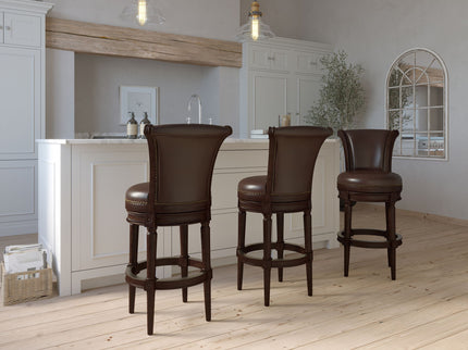 Swivel Barstool With High-Back